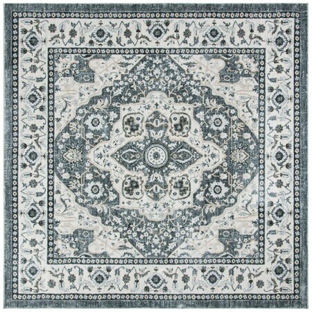 Safavieh 6 ft. 7 in. x 6 ft. 7 in. Power Loomed Isabella Square RugGrey & Cream ISA936F-7SQ